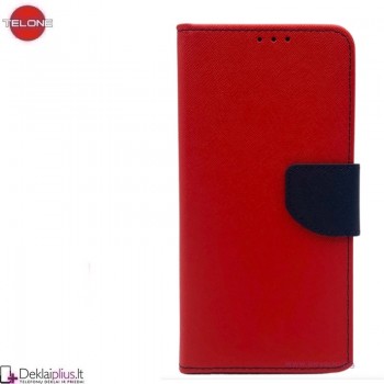 Telone dėklas su skyreliais - raudonas (Xiaomi Redmi Note 8 Pro)